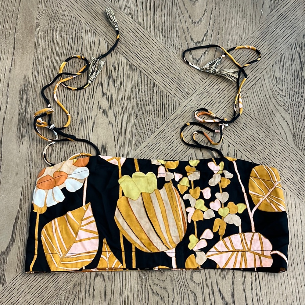 Free People Tropical Crop Top Medium New